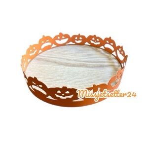 NWT Target Halloween Round Orange Pumpkin Tray